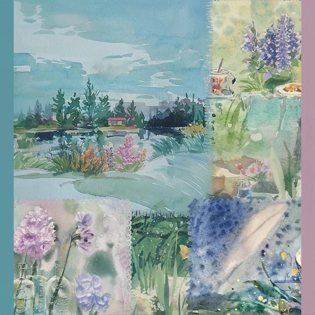 【原创手绘桑蚕丝中方巾】小众艺术手绘设计丝巾百搭原画风桑蚕丝