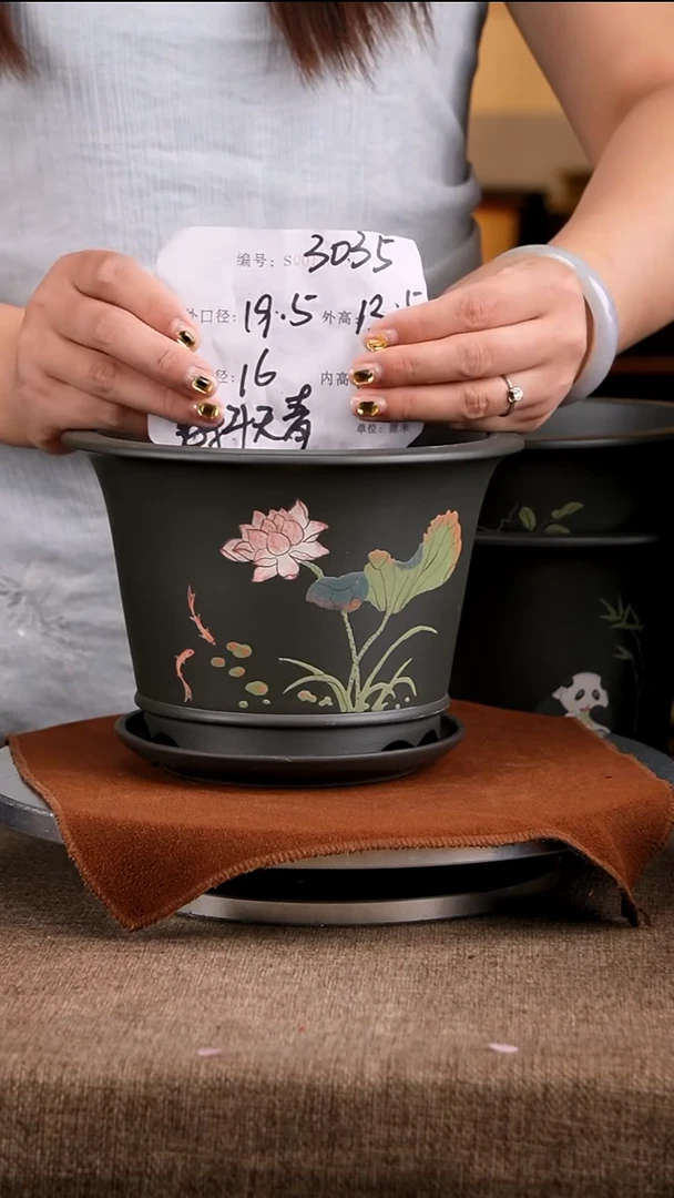 紫砂花盆花卉工艺3035+z