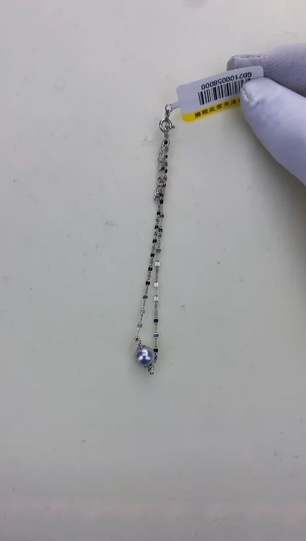 银S925镶嵌DA海水珍珠 GD210 手链 7