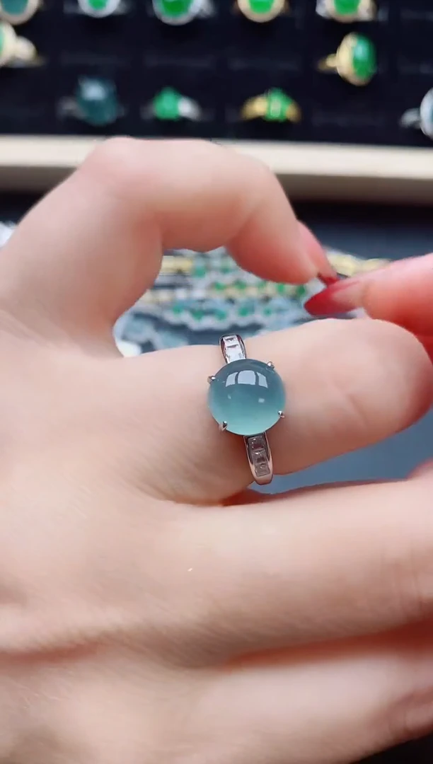 【闪购商品】翡翠戒指银S925镶嵌1321321