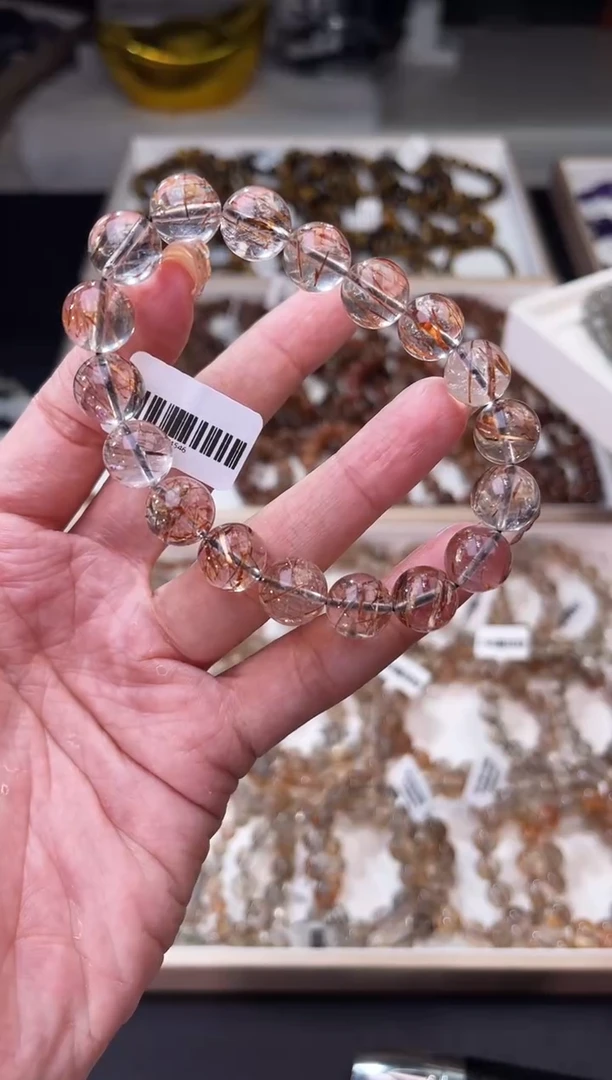 【闪购商品】水晶/未镶嵌透体黑金超手串11mm