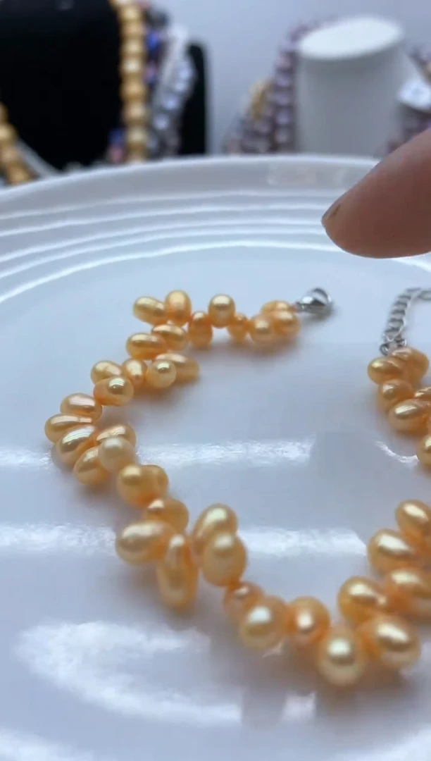 【闪购商品】淡水珍珠颈饰钛钢5