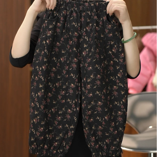 2024秋冬加绒加厚时尚洋气保暖百搭束脚休闲裤