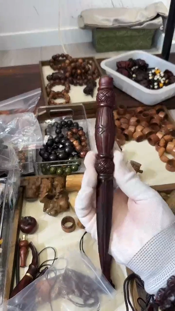 木质沉**金孤品茶针楚楚