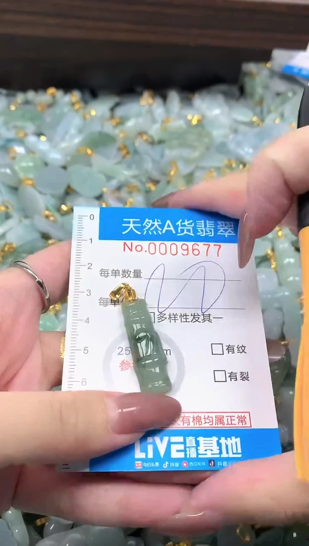 颈饰未镶嵌翡翠净货挂件-9677