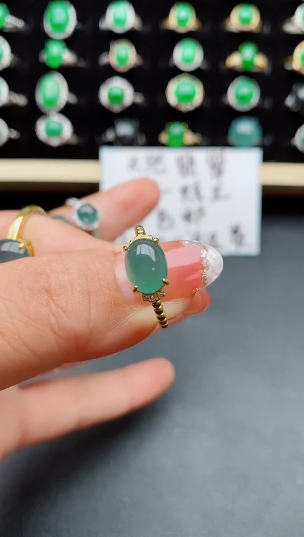 【闪购商品】翡翠戒指银S925镶嵌508008