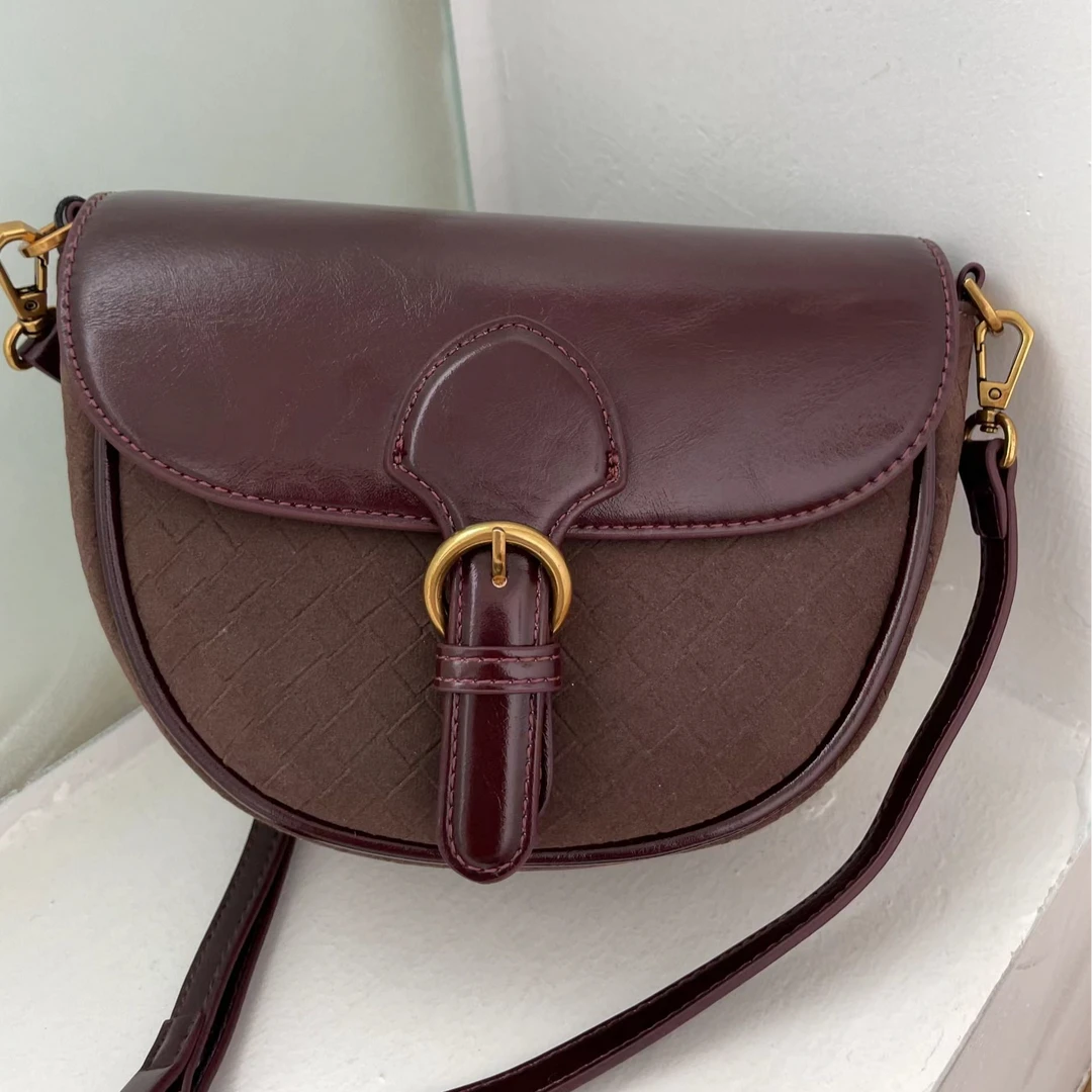 VAZSLVE/原创设计SK-82539-咖啡/葡萄酒 春季新款轻奢小包