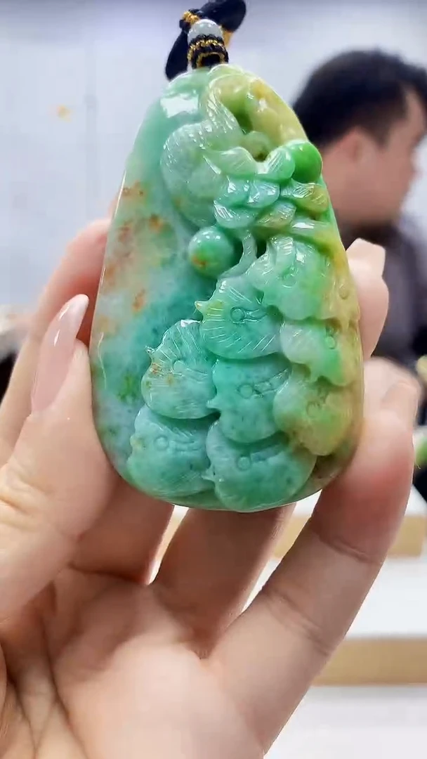 未镶嵌定制翡翠5060ty-毛货挂件7