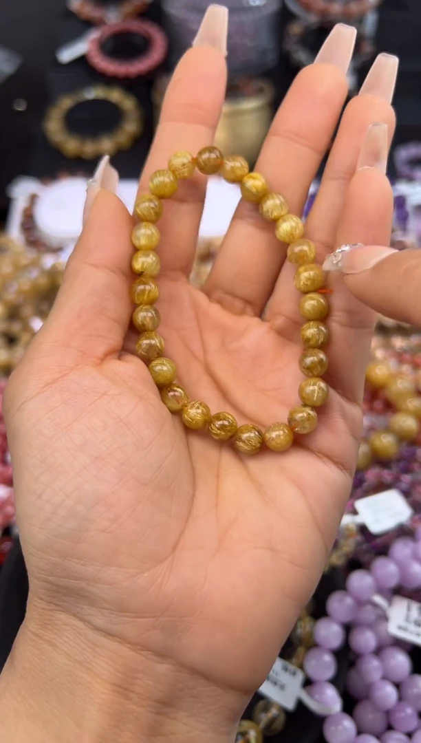 未镶嵌手串水晶金发晶7.3mm