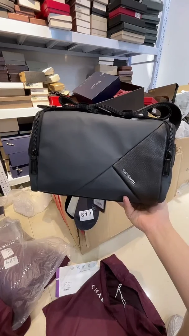 鹿皮（革）韩爵绅士包包皮具818