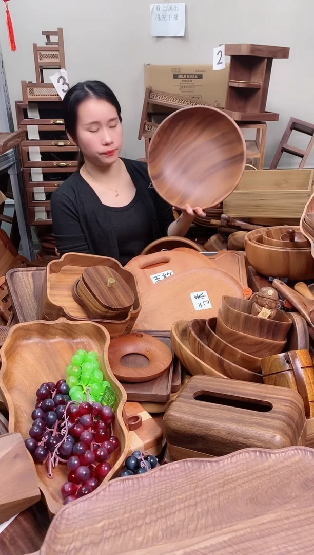 木 南美胡桃木大碗30*10cm