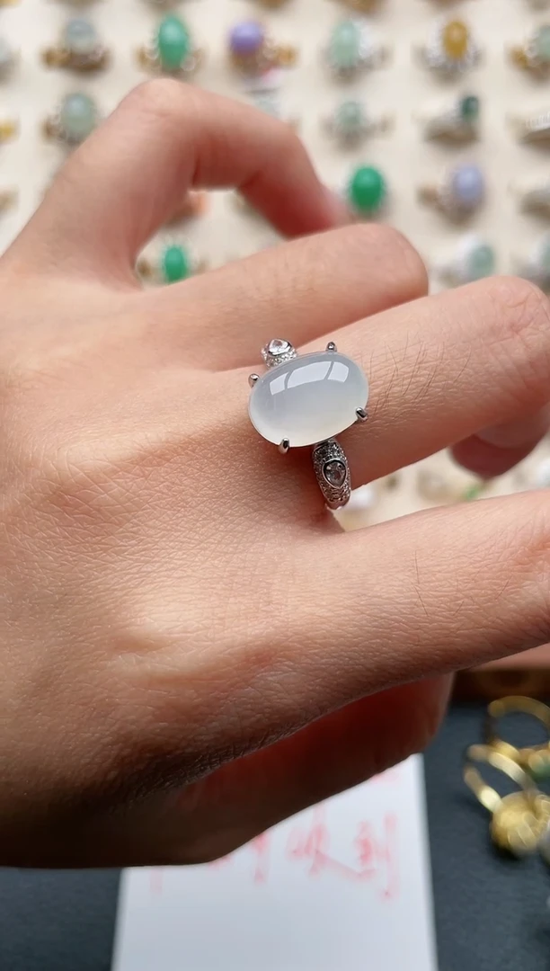 【闪购商品】翡翠戒指银S925镶嵌1111