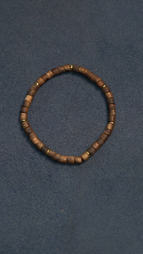 手串沉香海南莺歌绿棋单圈随形直切