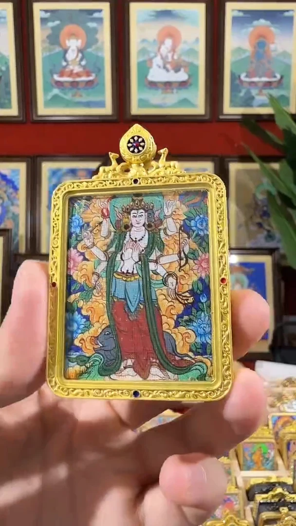 吊坠蜡****?魔力支天-热贡纯手绘唐卡 特