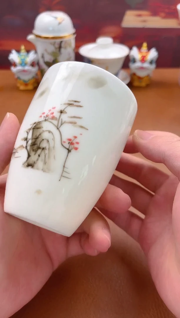 陶瓷茶具摆件旅行套组