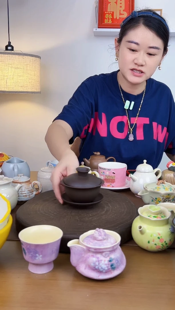 景德镇陶瓷棕色盖碗