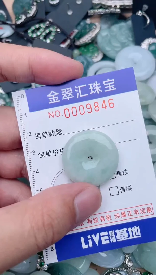 翡翠未镶嵌颈饰9846