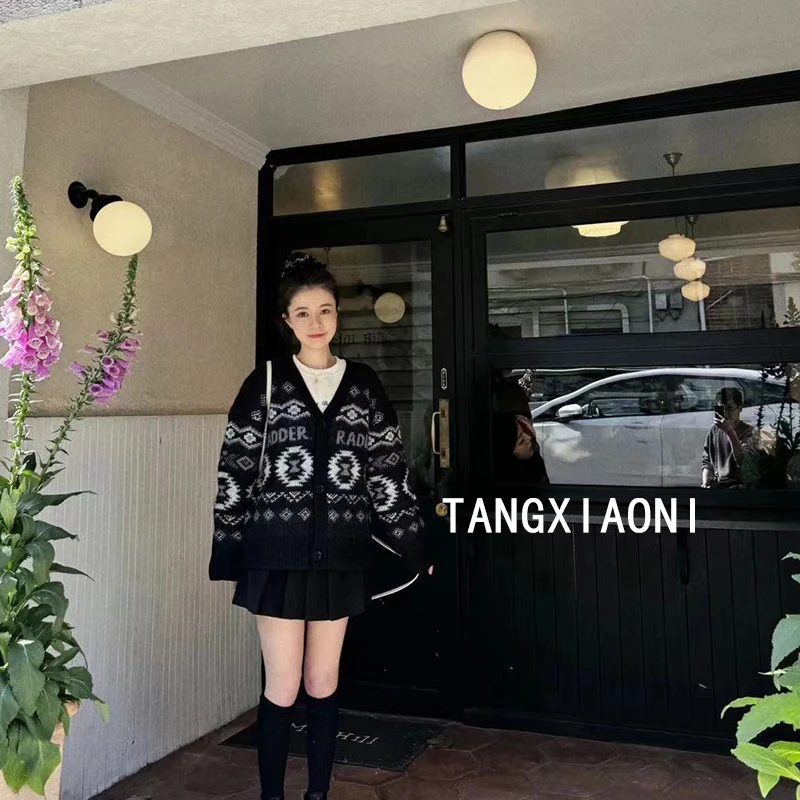 3店 订单出 【山野黑灰】几何大毛衣