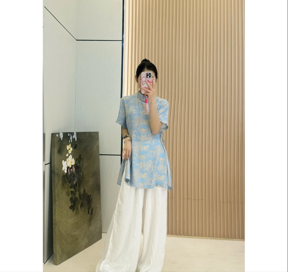 【烟雨江南】新中式休闲连衣裙复古显瘦中国风