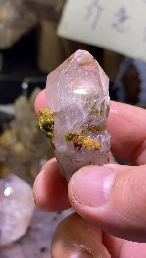 未镶嵌珠宝半成品水晶55号 莫奈色花园水晶晶簇