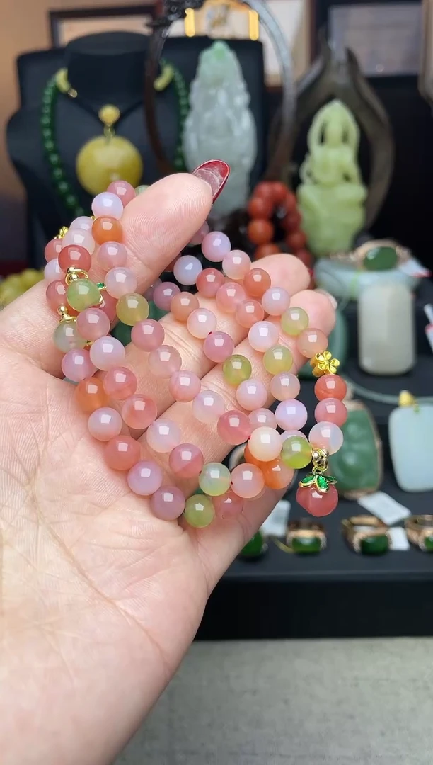 【闪购商品】玛瑙/玉髓手链未镶嵌手串f098多样性发其一