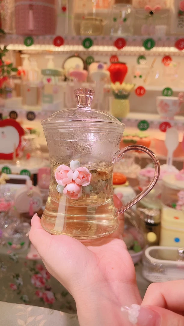 摆件品质好发货快放心拍！绣球花泡茶杯