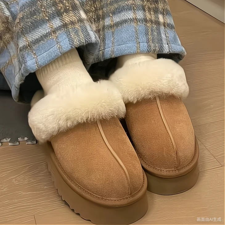 【厚底星托】桑坡皮毛一体雪地靴时尚百搭