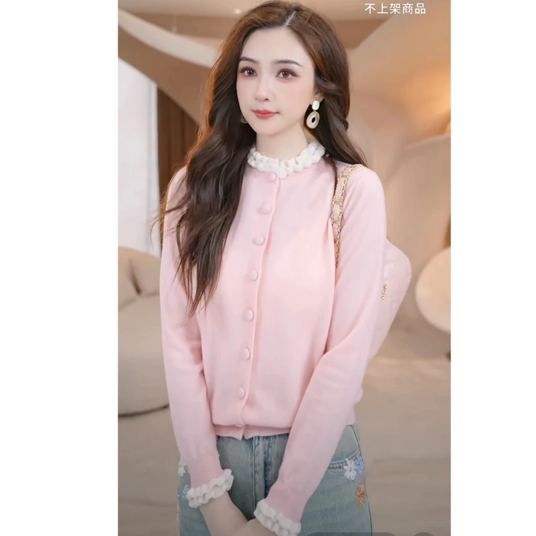 COCO BECCI【千金玛奇朵】100%绵羊毛洋气百搭针织衫CFLJC331130