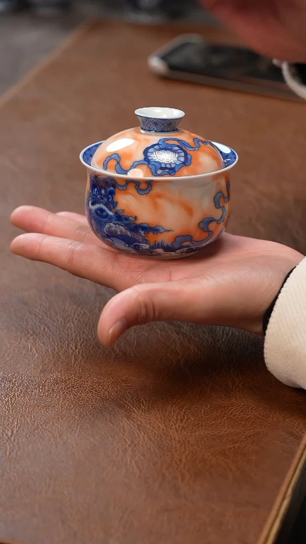 【闪购商品】盖碗醒狮布袋盖碗