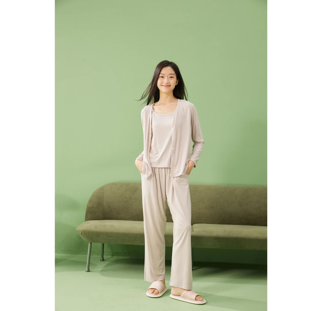 戈本仑女士罗纹开衫&罗纹长裤