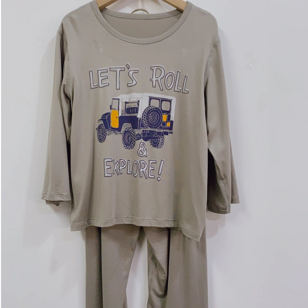 新款夏季打底套装家居服男童男孩7分袖圆领空调服