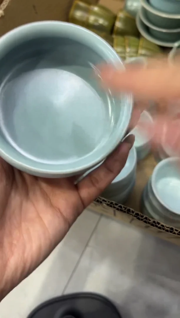 杯仿古宋臻釉炉式杯瑕