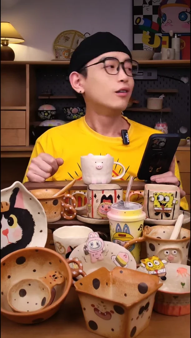 杯子景德镇可爱设计师款陶瓷