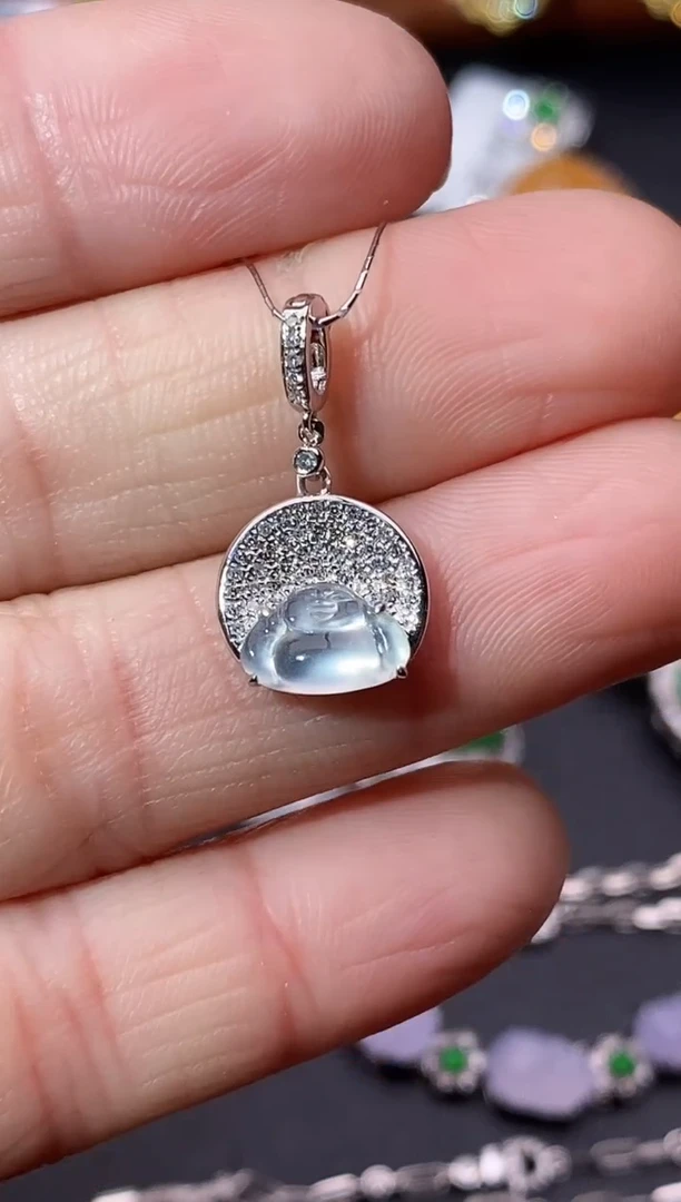 【闪购商品】翡翠吊坠(不含链)18K金镶嵌吊坠