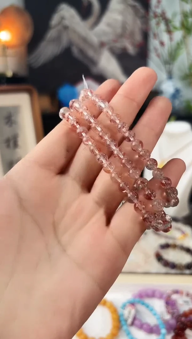 未镶嵌手链水晶YW1524金草莓手链6+多样性发一