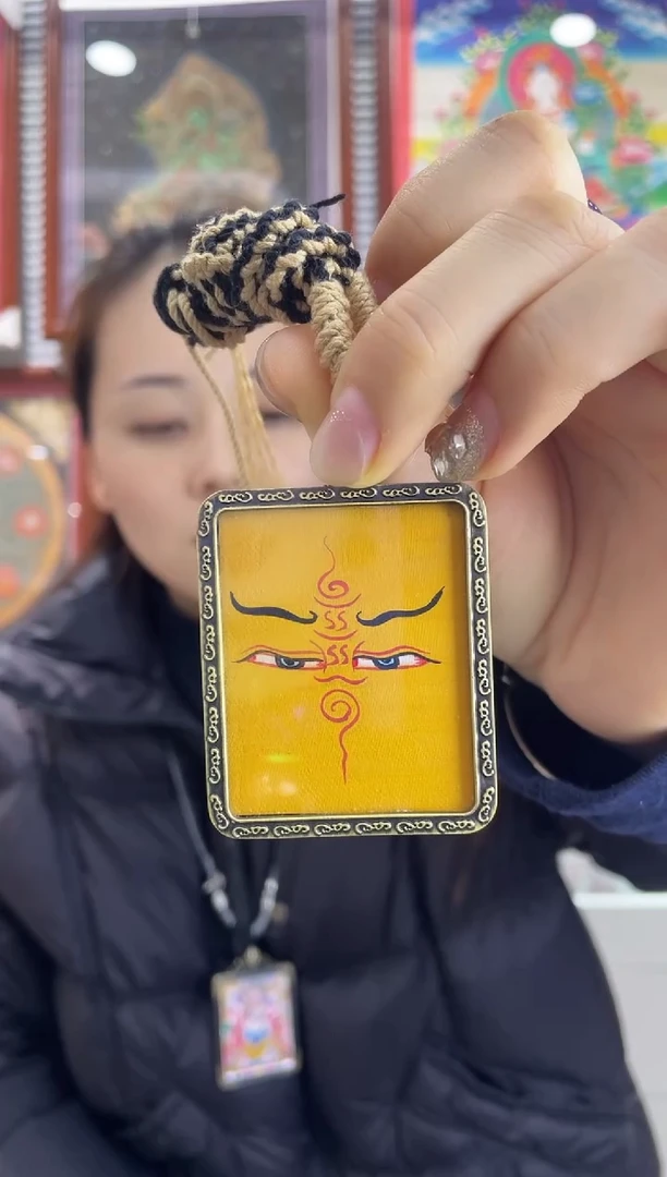 吊坠简*单纯手绘唐卡（非质量问题不退不换）文殊眼睛