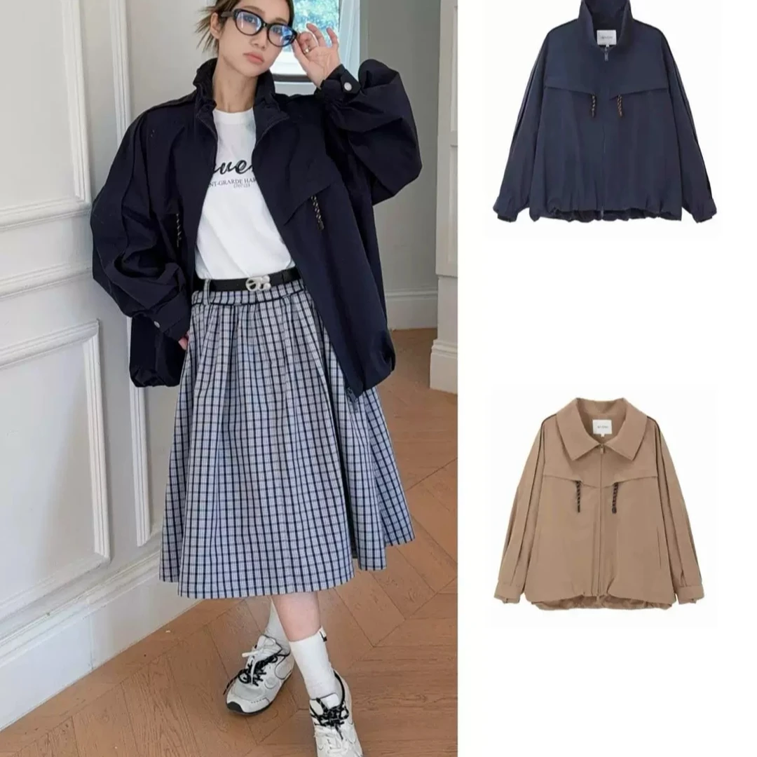 AVVENN2025春宽松休闲锋衣外套