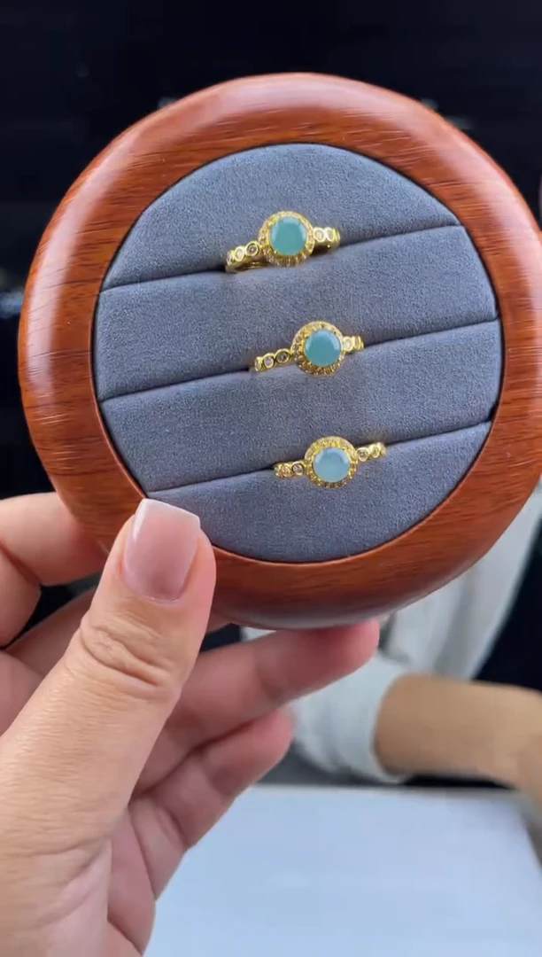 【闪购商品】翡翠戒指合金天然翡翠多样性发其一