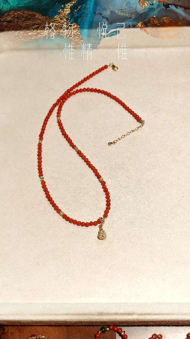 银S925镶嵌颈链南红玛瑙项链