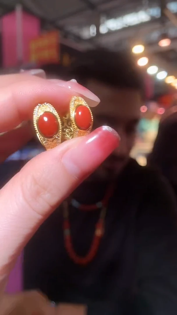 银S925镶嵌南红玛瑙耳饰【宝石世家严选】