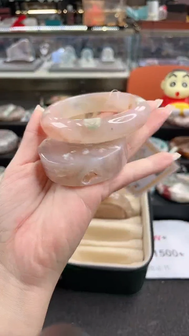 未镶嵌手镯石英质玉62圈口（赠品镯心）697273