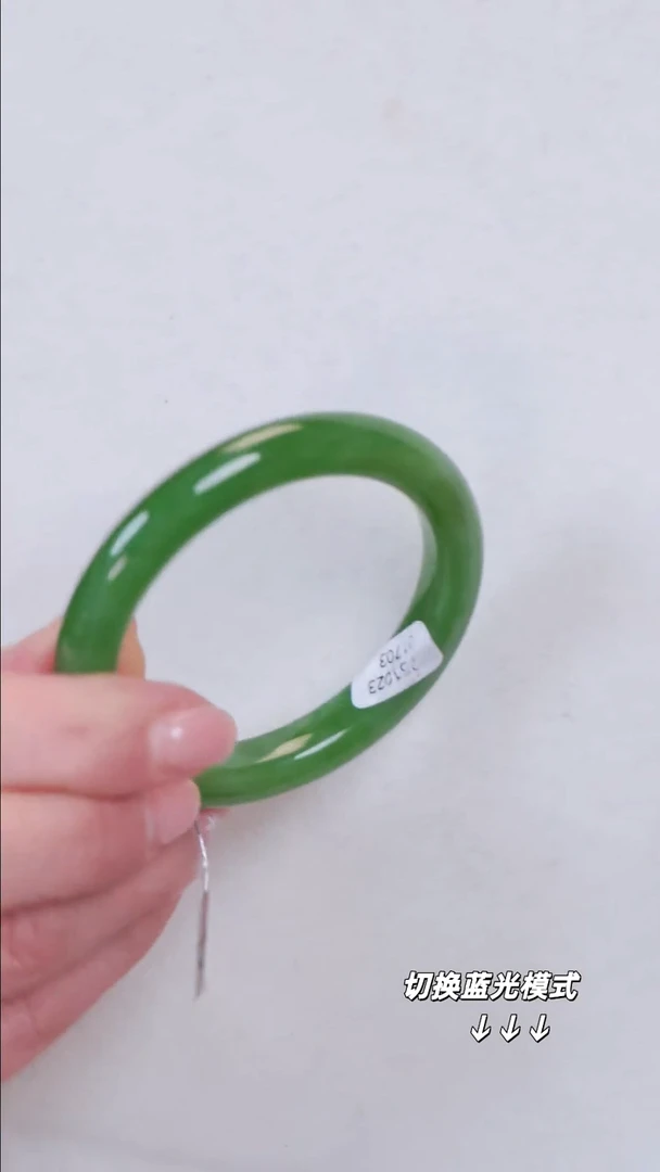 未镶嵌手镯和田玉（碧玉）48【】不退不换圈口52.3