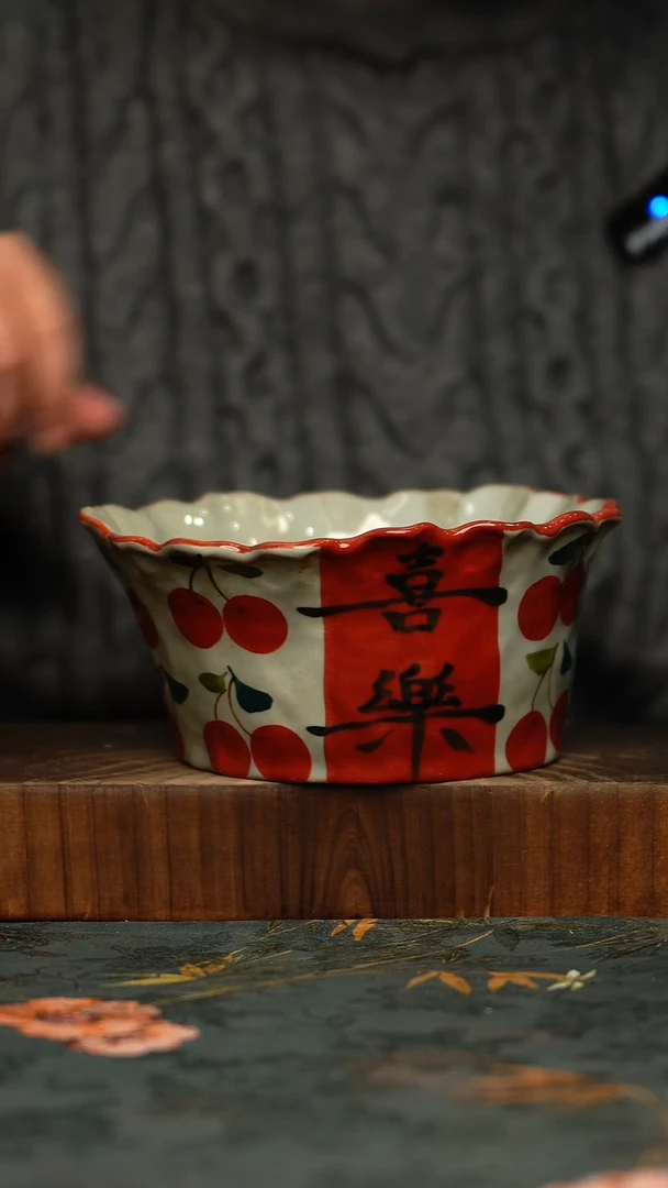 瓷片釉下彩手工手绘同款陶器