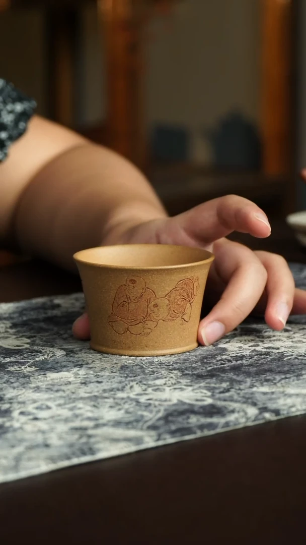 茶杯紫砂65号宜兴紫砂原矿作品