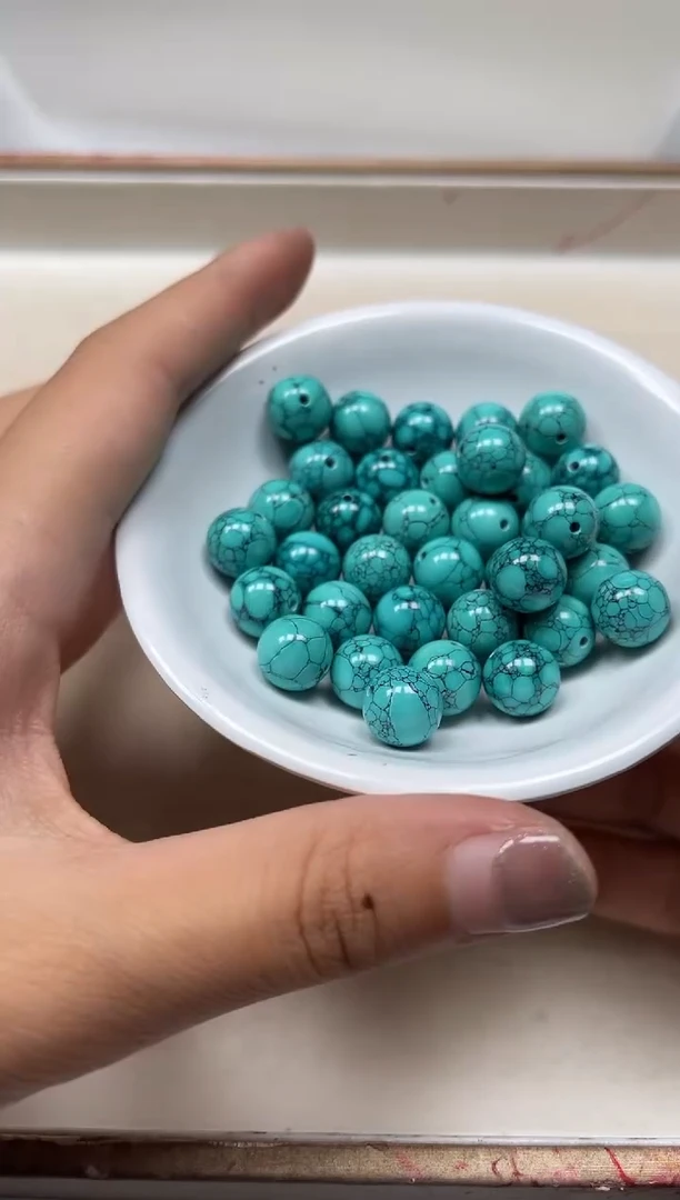 手饰玛瑙未镶嵌D381乌兰花绿淞10mm 5颗15元