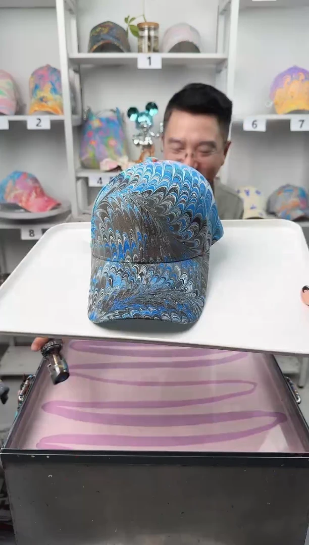 纯棉成人款盘龙纹水拓帽