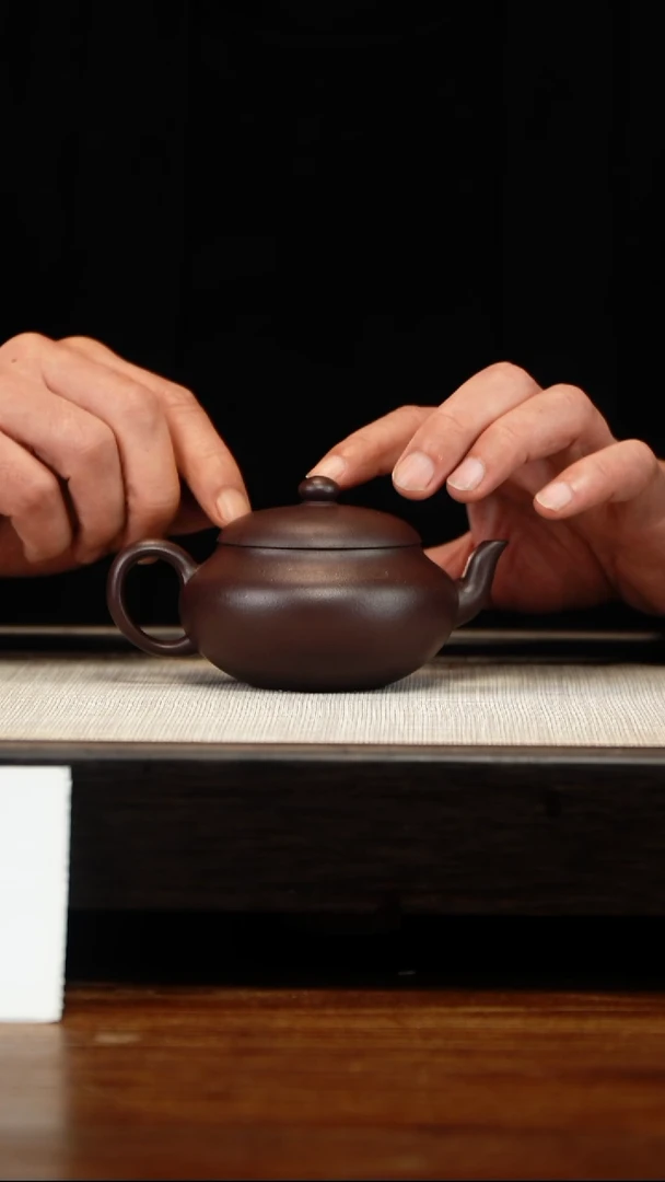 茶壶紫砂紫泥聚缘