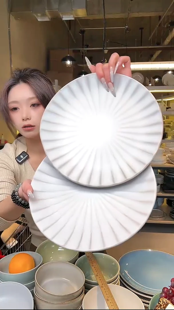 瓷36外贸尾货高温釉下彩陶瓷餐具默认微瑕