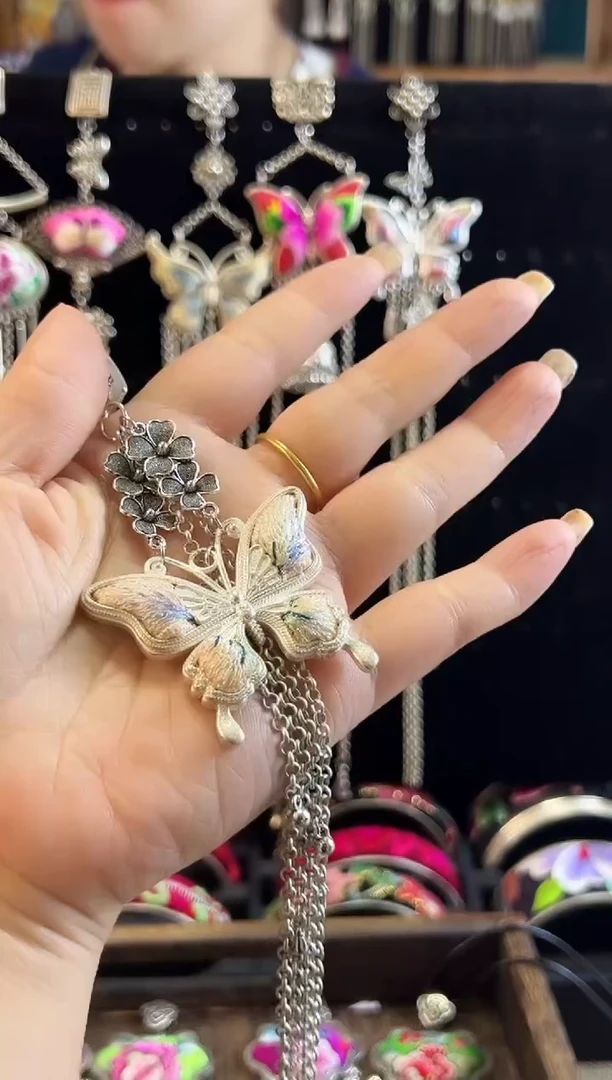 织绣艺枝独绣老绣饰品532