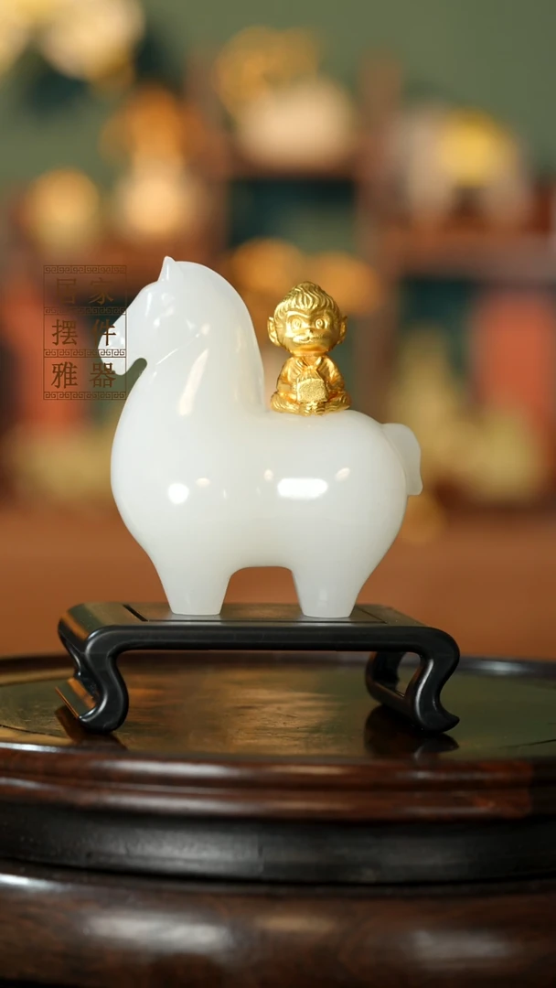 玉《马上封侯》摆件